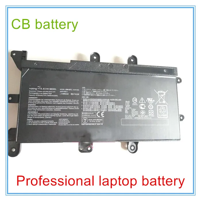 

Original quality 14.4V 96Wh A42N1830 Laptop Battery For G703GX, ROG G7CX, ROG G703GX-XS71