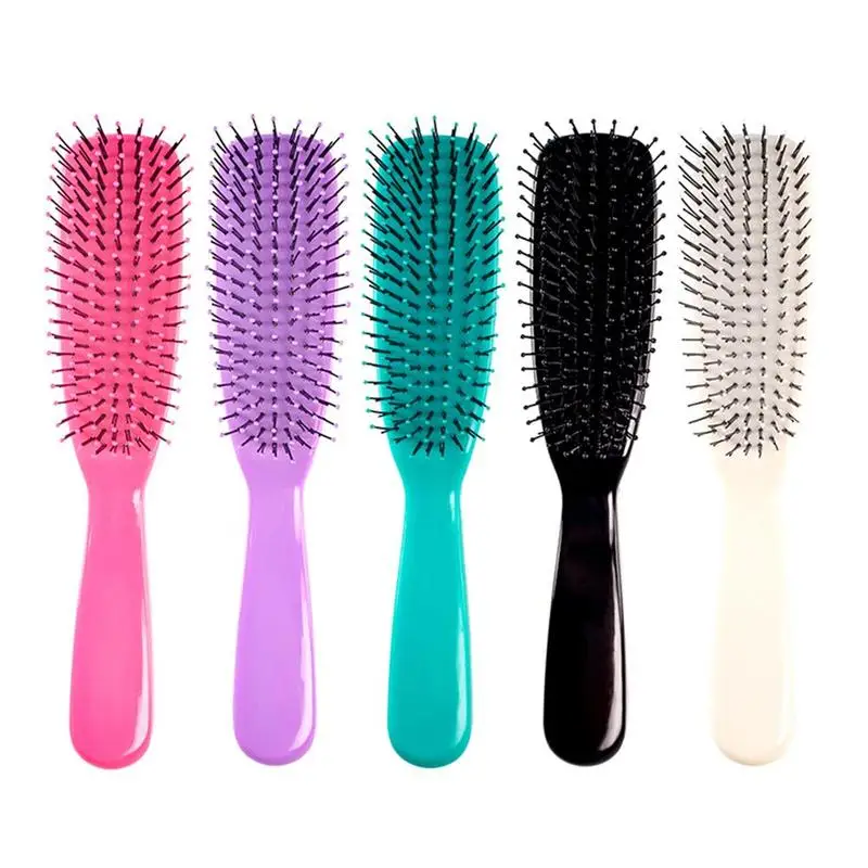 

Wet/dry Use Anti-static Massage Hairbrush Hair Comb Small Curved Comb With Matte Texture Handle Massage Comb Styling Tool