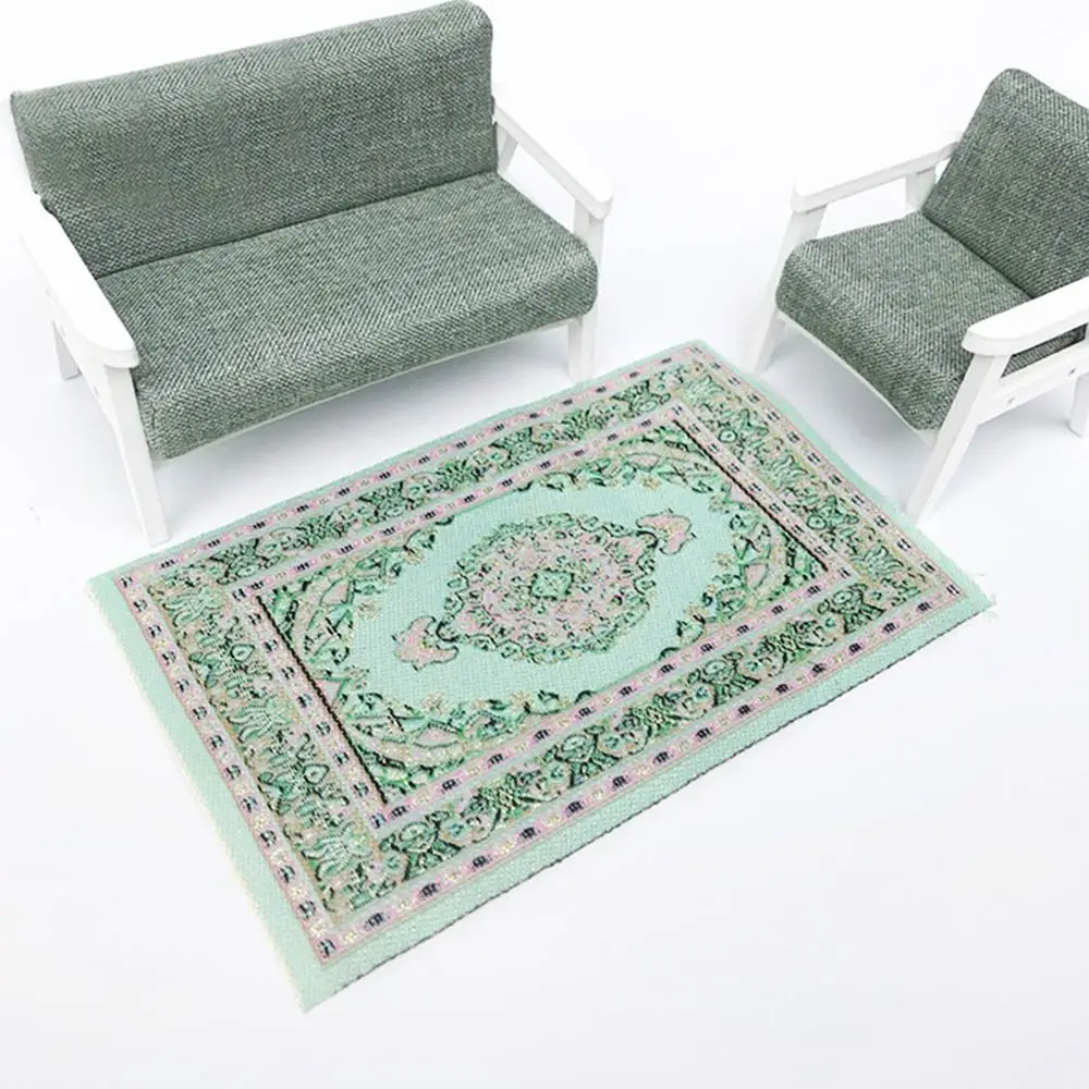 1/12 Dollhouse Miniature Carpet DIY Doll House Furniture Decoration Mat Doll House Rooms Mini Floor Accessories
