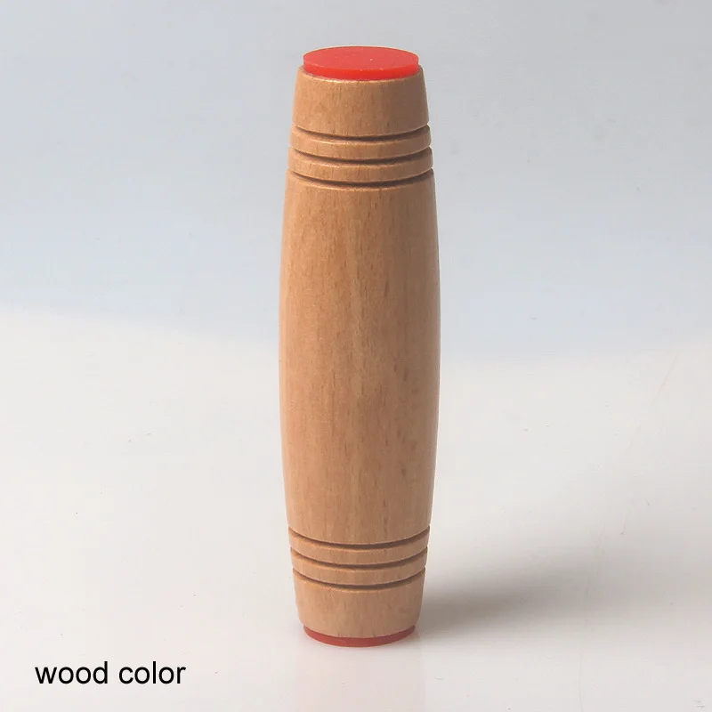 wood color Деревянный Непоседа смешной ручной Спиннер снятие стресса флип-палка ручной декомпрессии концентрат игрушка японская Скалка палка игрушка - Цвет: wood color