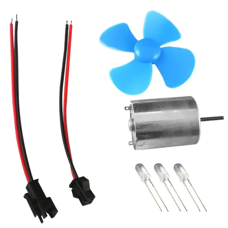 2 Pieces 60mm DIY Micro Wind Generator Wind Turbines Motor Model Kits Wind Power Teaching Tool