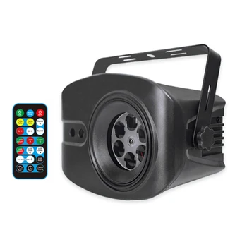 

52 Pattern RGB LED Disco Projector Light Voice Control Self-Propelled Remote Projection Stage Lamp for Wedding Birthday KTV