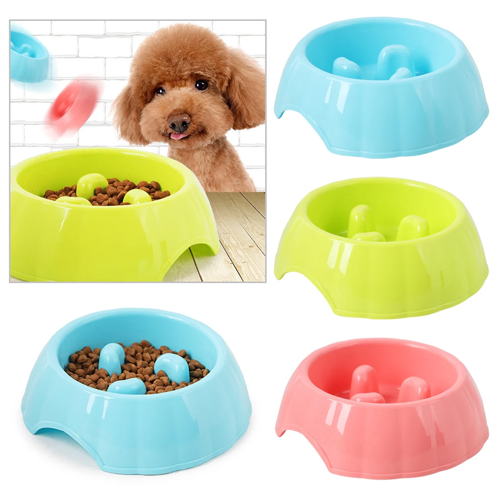 Cuenco para comer lentamente para mascotas, alimentador para perros y gatos, cuencos de alimentación de mascotas, plato para comer lento para prevenir la obesidad