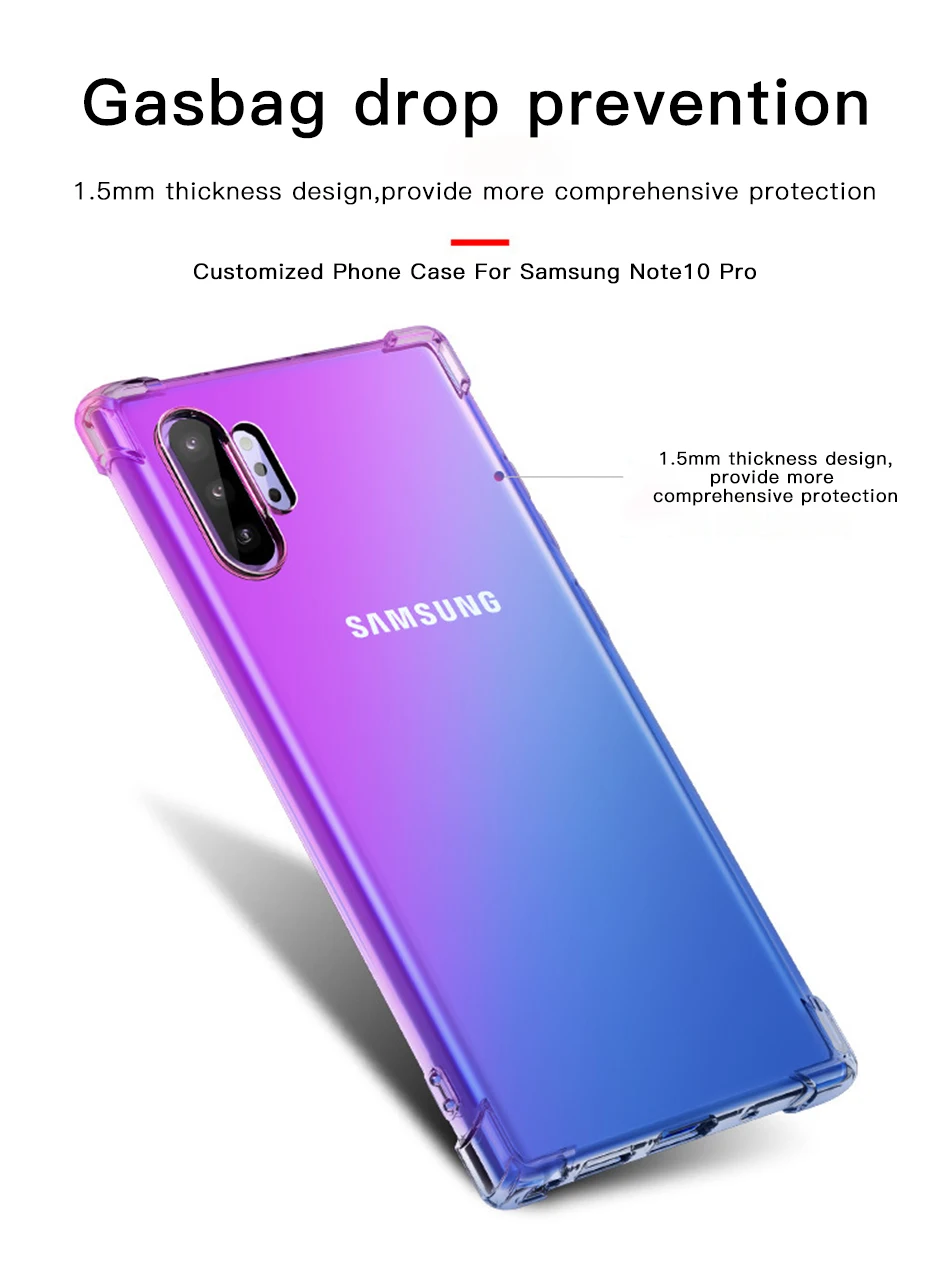 !ACCEZZ Luxury Colorful Case For Samsung Note 10 10+ Chic Style TPU Soft Ultra-thin For Note 10 10+ Protection Back Cover Shell (2)