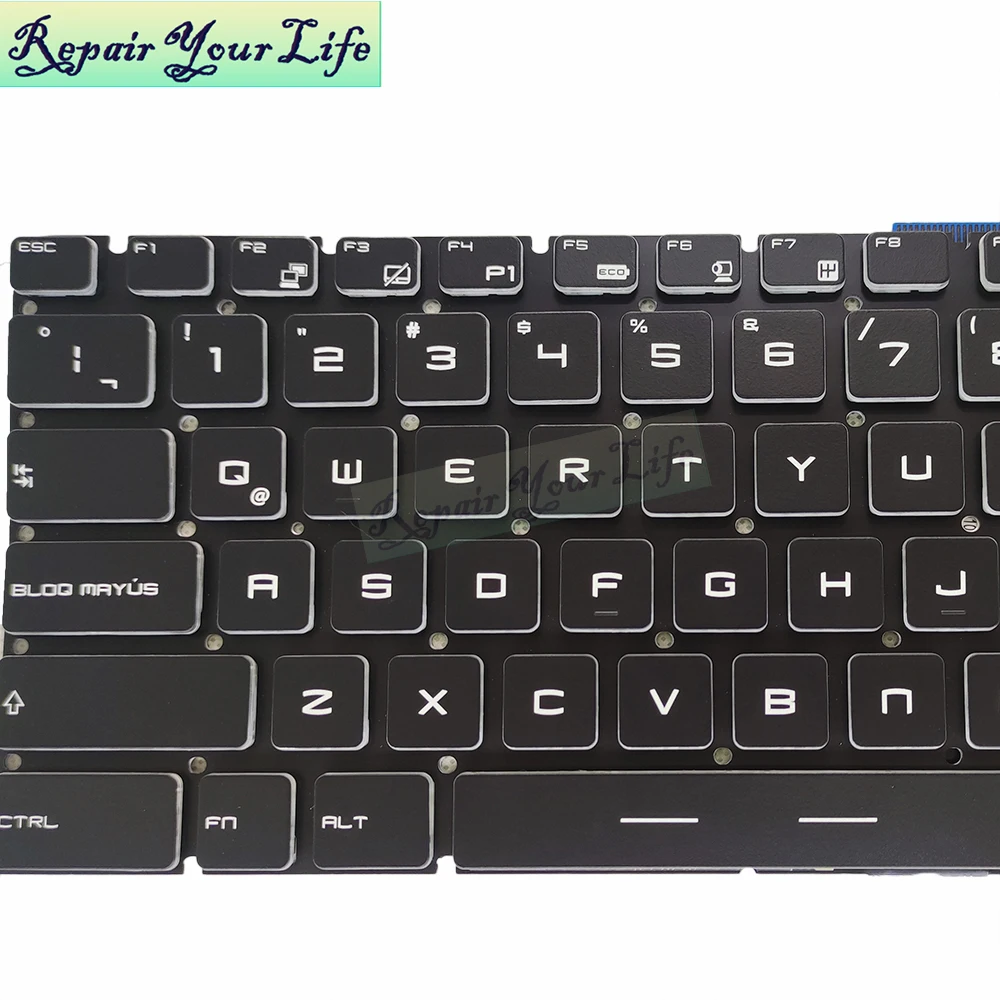 Teclado Backlight para Msi Gs60 Gs70 Gt72 Ge72 Ge62 Ws60 la Latin Preto Laptops Substituição Teclados V143422ak Original Novo - Imagem 6