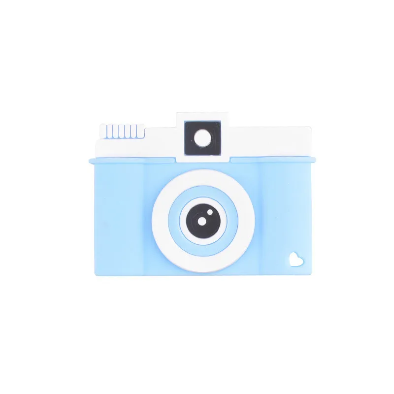 Sky Blue Детские зубы в форме камеры ожерелье кулон жевательная игрушка подарок - Цвет: Sky Blue