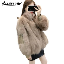 Осенне-зимняя женская куртка повседневное толстое теплое пальто из искусственного меха размера плюс зимнее пальто женская меховая парка casaco feminino