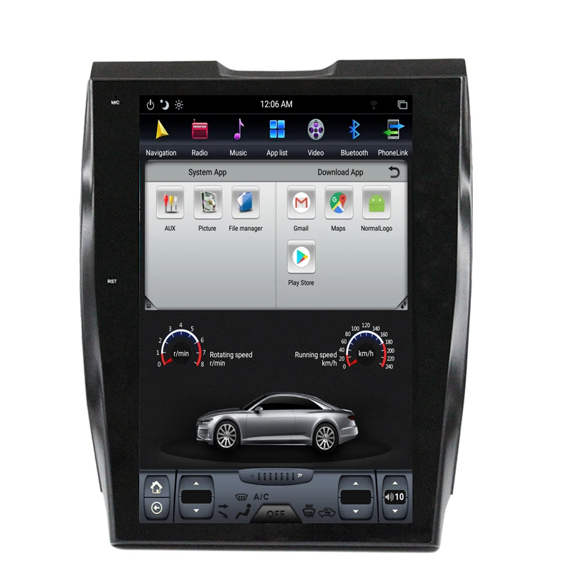 NAVITOPIA 12,1 дюймов вертикальный автомобильный сенсорный экран в стиле Tesla Android 7,1 Автомобильный gps навигатор для Ford Edge автомобильный DVD мультимедийный плеер
