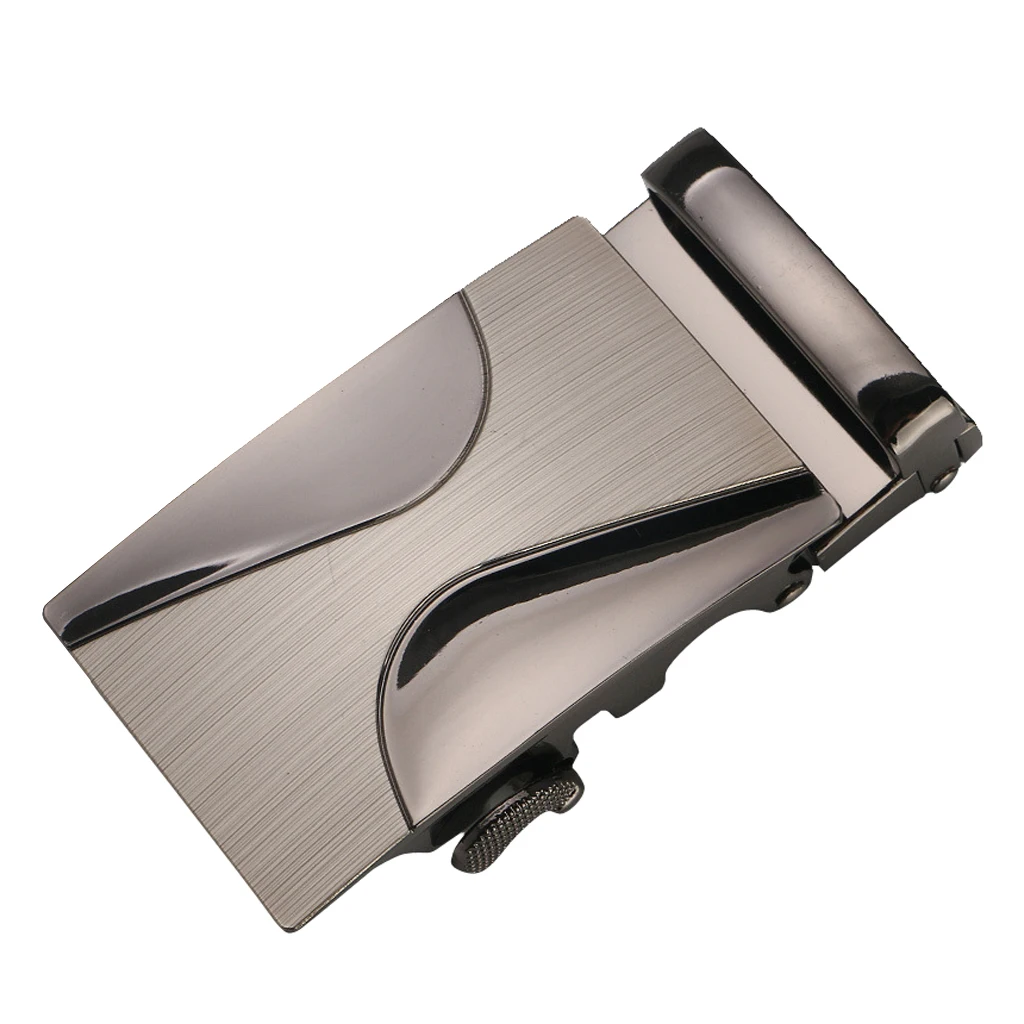 Business Men's Automatic Slide Belt Buckle Replacement Metal Ratchet Belt Buckle Fits 35 mm/1.38 inch wide belts