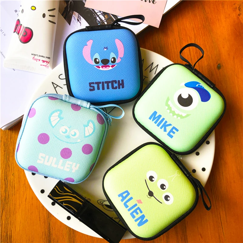  Cartoon Mini Zipper Hard Headphone Case Earphone Case Box Storage Bag Protective USB Cable Organize - 33004209438