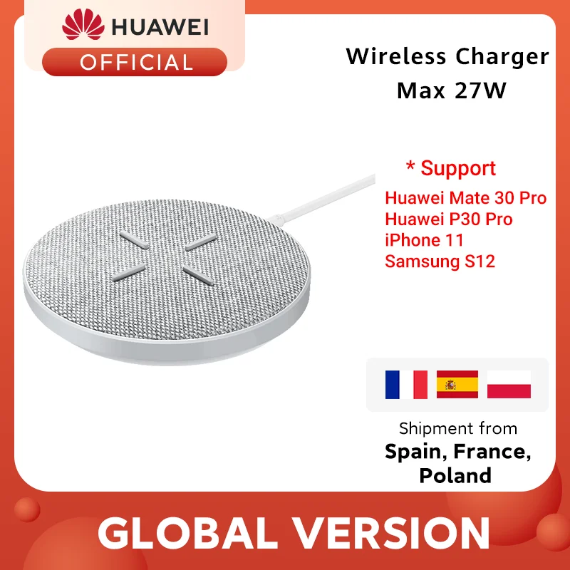 Оригинальное Беспроводное зарядное устройство HUAWEI SuperCharge Max 27 Вт Поддержка