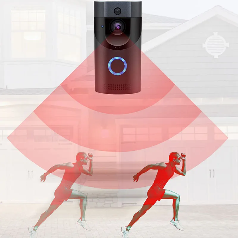 

B30 Wifi Doorbell Ip65 Waterproof Smart Video Door Chime 720P Wireless Intercom Fir Alarm Ir Night-Vision Ip Camera(Eu Plug)