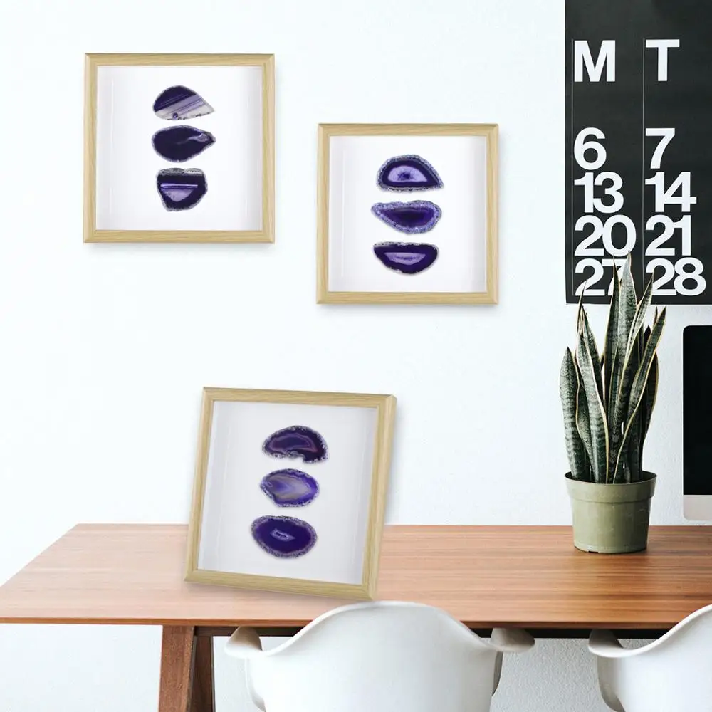 TUMBEELLUWA 8.7 inches Framed Agate Slice,Natural Agate Geode Gemstone Wall Decor,Dorm Living Room Wedding Wall Art Home Decor