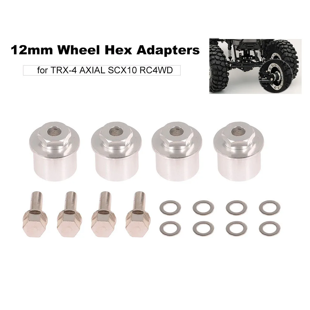 4Pcs 12mm 61g Wheel Hex Adapters Wheel Widener for 1/10 RC Car Wheels