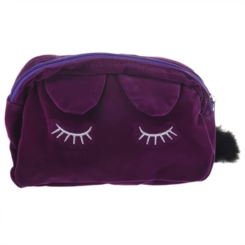 

Cartoon Storage Case Travel Makeup Pouch Cosmetic Bag (Purple)