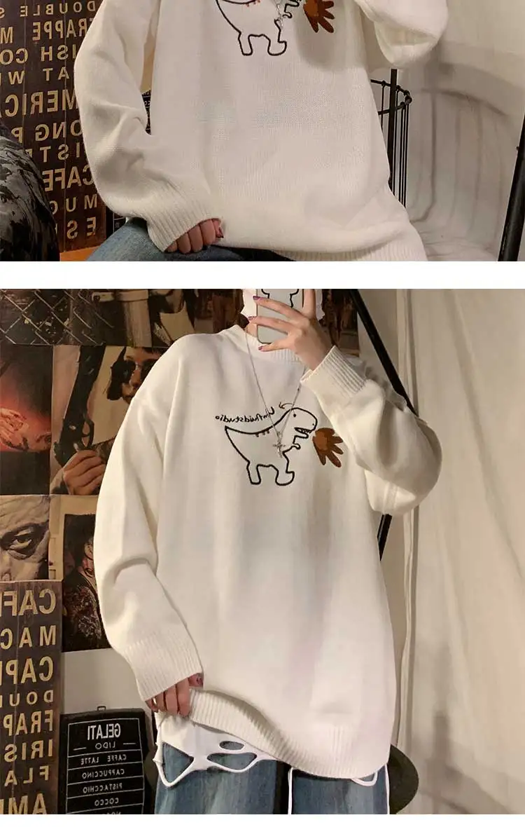 Мужские свитера с принтом, простые, 2XL, свободные, корейские, Харадзюку, мужские, вязаные, высокое качество, Круглый ворот, повседневные, мягкие, толстые, подходят ко всему, модные, шикарные
