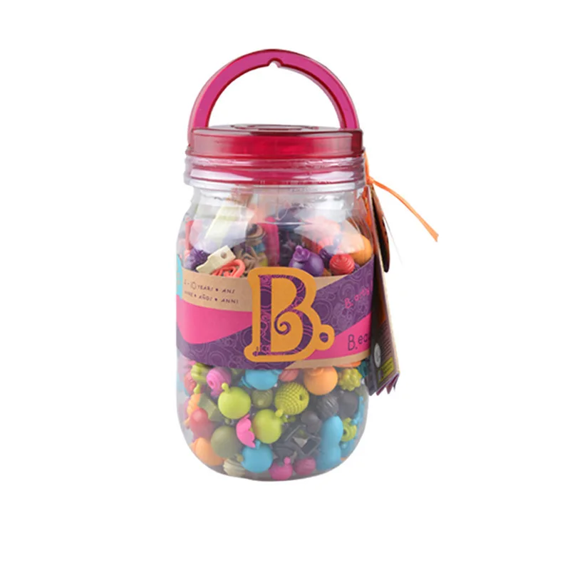 

North America B. Toys Flexible Pop Beads Baby Beaded Bracelet GIRL'S Jewelry Sensory Integration Educational 275 Grain BX1232Z
