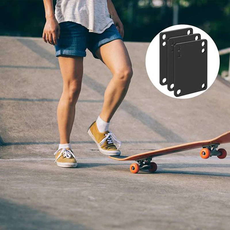 2pcs 3mm Soft Skateboard Riser Shock Pads Longboard Shock pads ^ARY 