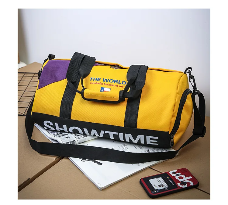 Large-Volume Wet And Dry Separation Sports Gym Bag Multi-functional Cylinder Travel Bag Single Shoulder Backpack Shoulder Portab