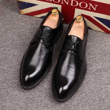 

Men Luxury Business Oxford Leather Shoes Men Breathable Formal Dress Shoes Male Office Wedding Flats Footwear Mocassin Homme