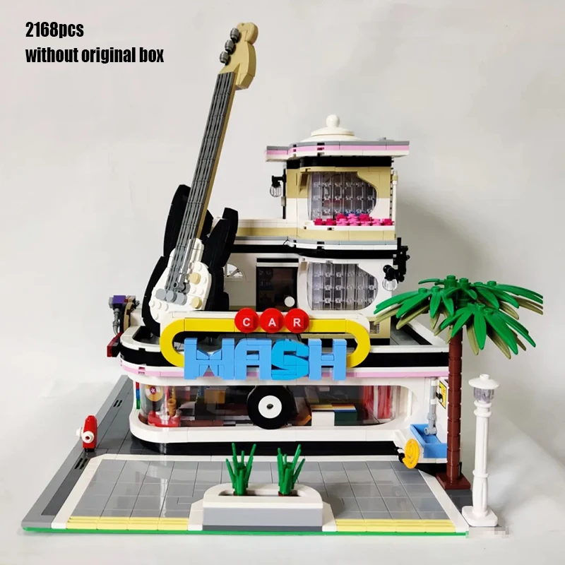 City Streetview Series Hotel Ice Cream Shop Store Flower Corner Mall CAFE Library Building Blocks Bricks Toys For Kids Gifts 14 He6104d83792f44df9840a1d22d8a4e9aA