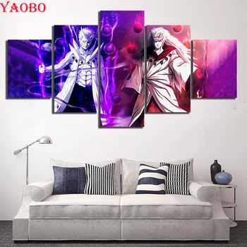 

Full square Round drill Diamond Painting 5 Panel Anime Naruto 5d DIY Diamond Embroidery mosaic pattern Rhinestone Home Decor