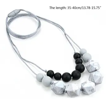 

Baby Silicone Teething Necklace Infant Chew Toy Jewellery Beads Nursing Teether Q81A