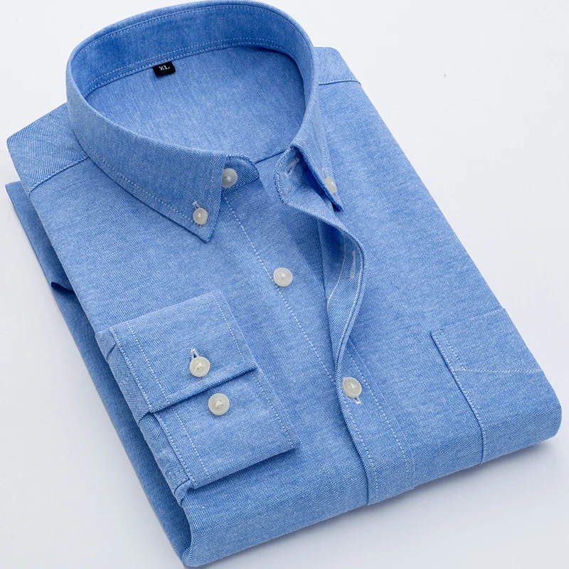 2020 New Arrival Men Shirt Men Long Sleeved Oxford Man Shirt Spring Causal Dress Fashion Male Slim Fit Brand Clothing DS373 2020 New Arrival Men Shirt Men Long Sleeved Oxford Man Shirt Spring Causal Dress Fashion Male Slim Fit Brand Clothing DS373