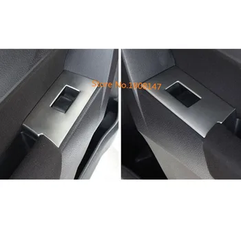 

Car ABS Chrome Door Window Glass Panel Armrest Lift Switch Button Trim Frame For Toyota Corolla Altis 2017 2018 2019