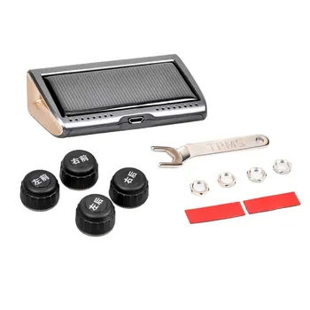 

Smart TMPS Car Tyre Pressure Monitoring System Solar Power Digital LCD Display Wireless High Accuracy Auto Security Alarm System