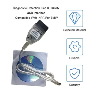 

Universal Car Stlying Diagnostic USB Cable Detection Line K+DCAN USB Interface Compatible With INPA For