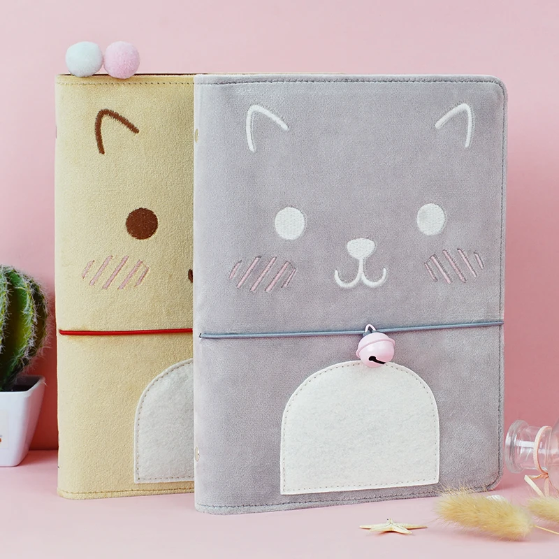 Plush Cat Diary Book Student NoteBook Travel Planner Function Notepad Girls Journal Card Holder Contains 80 sheets of paper Plush Cat Diary Book Student NoteBook Travel Planner Function Notepad Girls Journal Card Holder Contains 80 sheets of paper