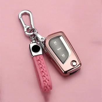 

New PC+TPU Car Remote Key Case Cover Shell For Toyota Auris Corolla Reiz Avensis Verso Yaris Aygo Rav4 Scion TC IM 2017 2016
