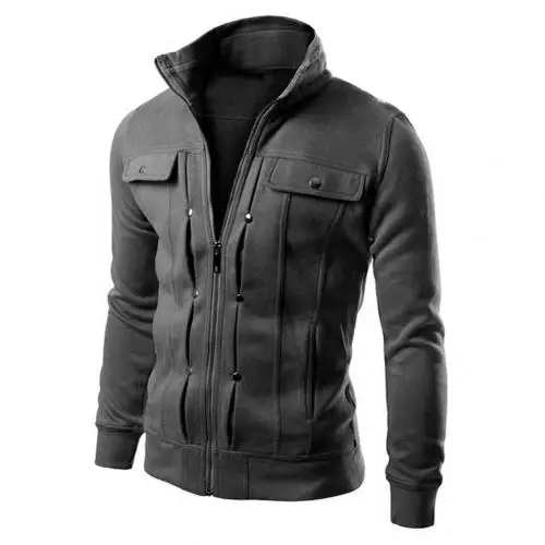 Dark Gray Мужская зимняя хлопковая куртка-бомбер размера плюс, 5XL, 6XL, стоячий воротник, мужская повседневная авиационная летная куртка, ветровка для мужчин - Цвет: Dark Gray