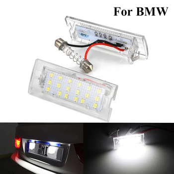 

2x Bright White Number License Plate Light Error Free Car Lamp 18 LED Rear License Tag Lights for BMW X5 E53 19-06 X3 E83 03-10