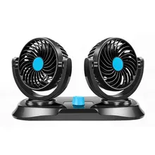 Автомобильный Универсальный вентилятор с двумя головками, автомобильный вентилятор 12 В/24 В, электрический вентилятор, большой грузовик, маленький вентилятор, электрический вентилятор с качающейся головкой