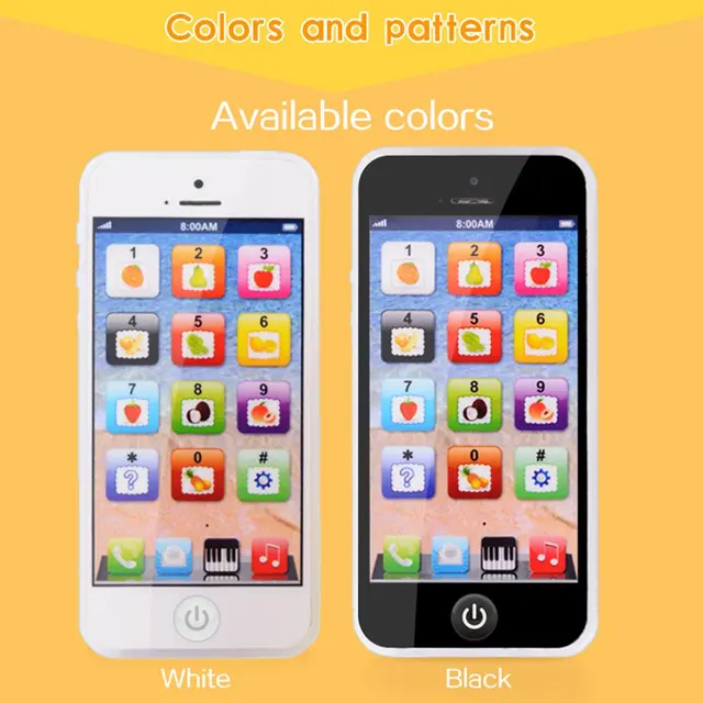 English Music Simulation Learning Light Toy Mobile Phone Story Machine Early Education Toy Mobile Phone With USB Cable 5