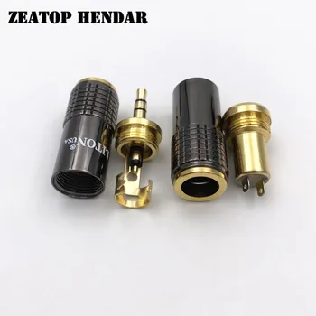 

50Pcs 3.5mm 3 Pole Male / Female Stereo with Clip Plug 3.5 Audio Jack Solder for DIY Headphone Earphone Diameter 8mm Connector