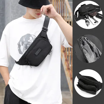 

Solid Color Waist Bags Men Belt Pack Waterproof Short Trip Phone Pouch Male Shoulder Bag Fashion Fanny Pack Men Hip Waist Pack