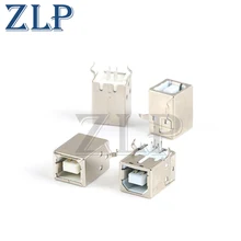 

USB-BF/90 degree 180 degree plug board bent leg B female socket usb-b interface white glue USB connector