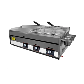

Commercial Gas Griddle Stainless Steel Gas Hand Cakes Gas Griddle Stalls Teppanyaki Fryer Spicy Fryer Integrated Machine CY