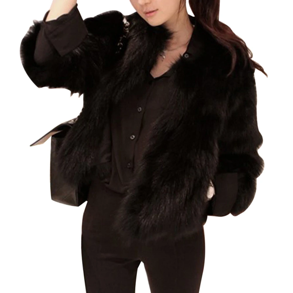 MoneRffi, зимнее пушистое пальто из искусственного меха кролика, женские меховые куртки, пальто для женщин, короткая стильная свадебная одежда, пальто с мехом - Цвет: Black