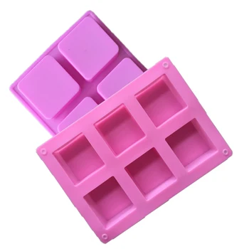 

Square Soap Molds Handmade Soap Bath Bomb Molds Candle Silicone Molds DIY Mousse Cake Craft Nonstick Pudding Jelly Pan