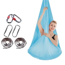 Оборудование для качелей, тренировочный летающий инструмент, Воздушный Гамак для йоги, комплект эластичных ремней с цепочками, карабины, многофункциональные спортивные