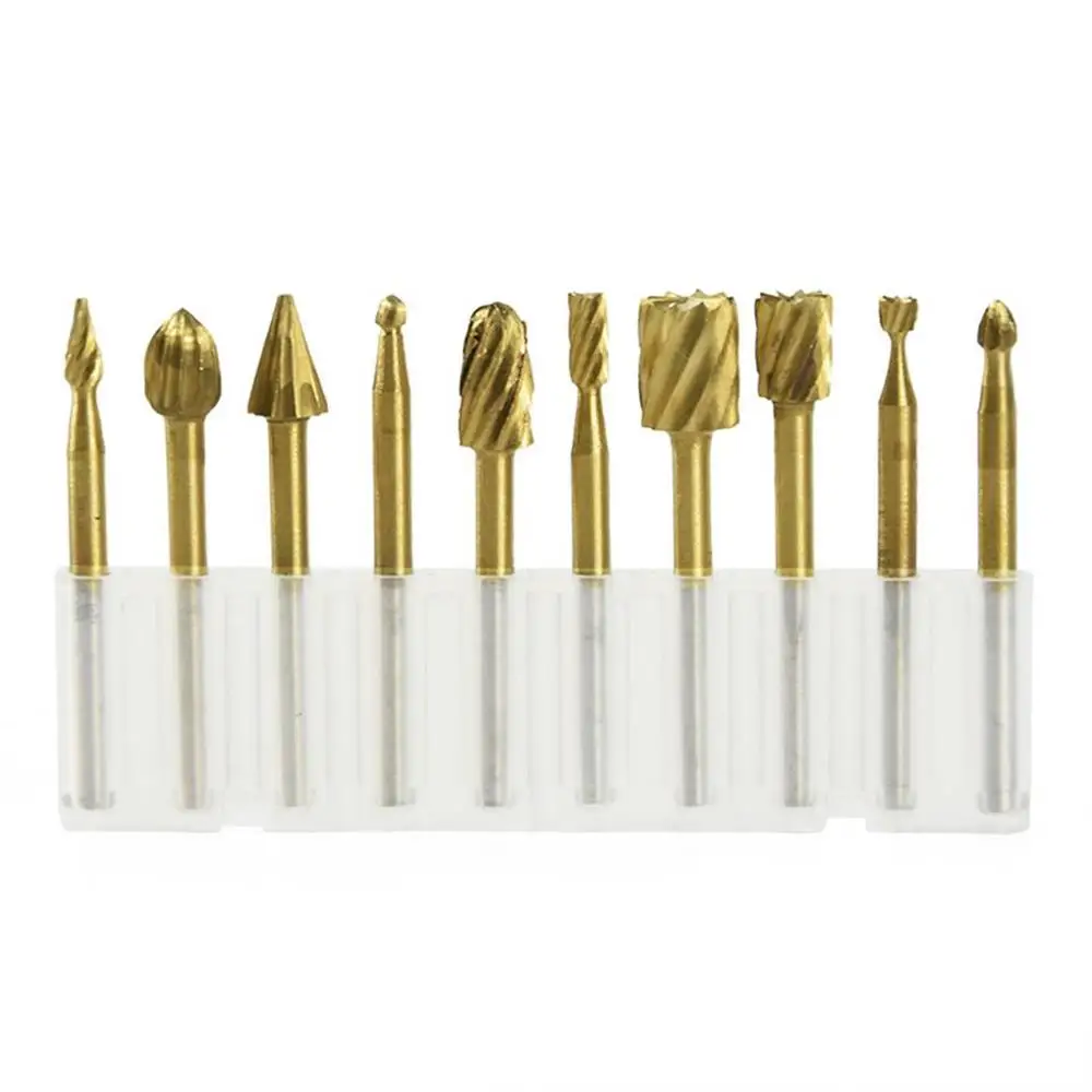 10pcs/Box 3mm Rotary Burrs Metalworking Files Tungsten Carbide Steel Burr Bit Set Shank 6mm Cutting Head Diameter | Инструменты