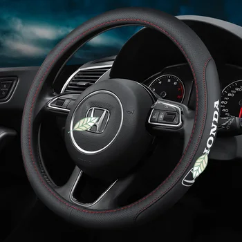 

Car Steering Wheel Cover Anti-Slip for Honda Accord City Civic Mobilio Brio Jazz Odyssey Vezel Stream CRZ Logo 38cm Accessories