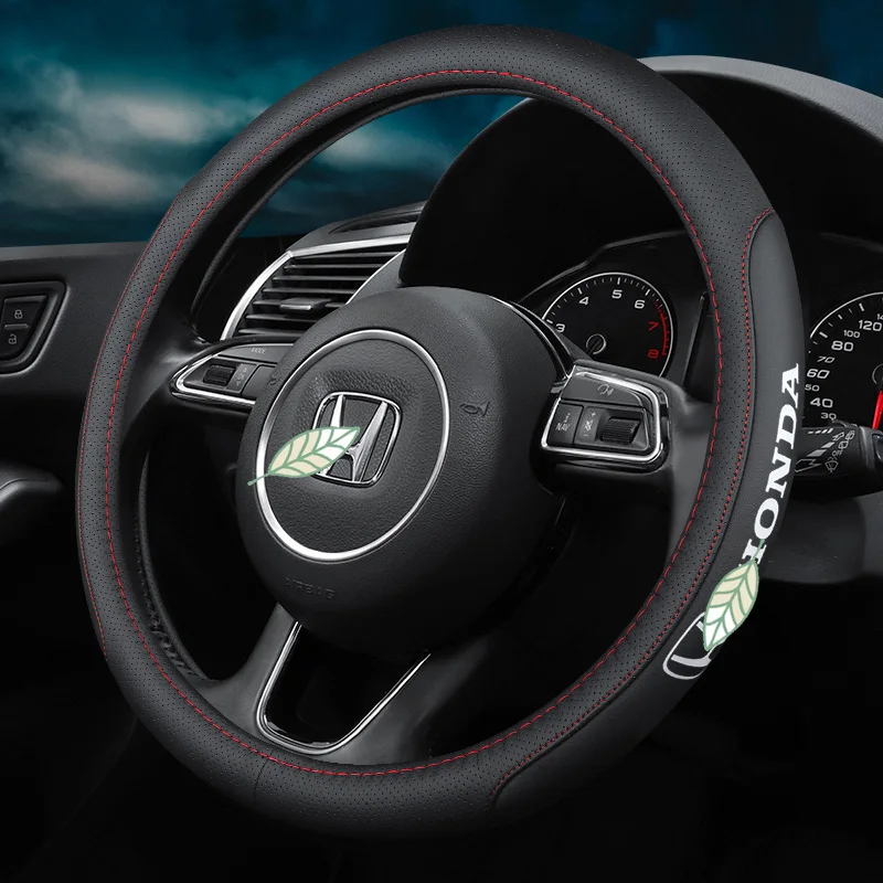 Чехол рулевого колеса автомобиля Противоскользящий для Honda Accord City Civic Mobilio Brio Jazz