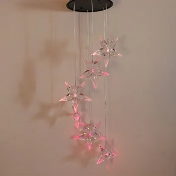 

1 pc Wind Chime Light Star Solar Powered Waterproof Hanging Landscape Lamp for Outdoors