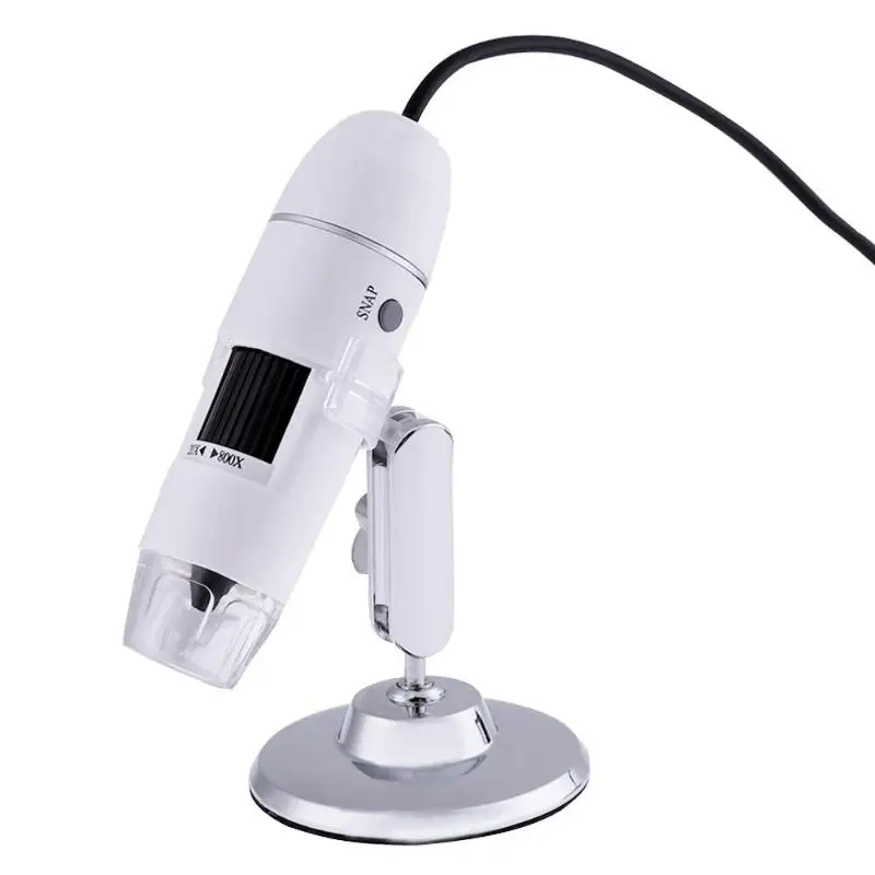 Профессиональный USB цифровой микроскоп 1000X800X8 светодиодный 2MP электронный микроскоп Эндоскоп увеличительная камера лупа+ подъемная стойка - Цвет: 800X
