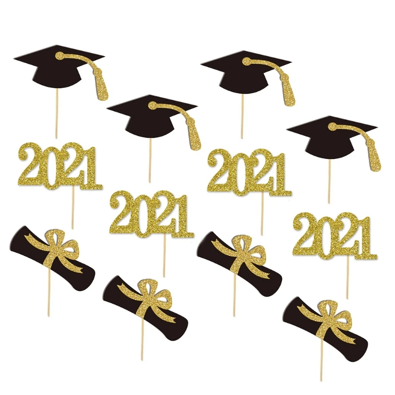 2021 Выпускной Бумага для капкейка-48 шт. Еда Закуска Выбирает вечерние мини торт